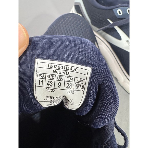 Brooks Ghost 15 Men's Running Walking Shoes Navy Wide D Size 11 - Picture 5 of 6
